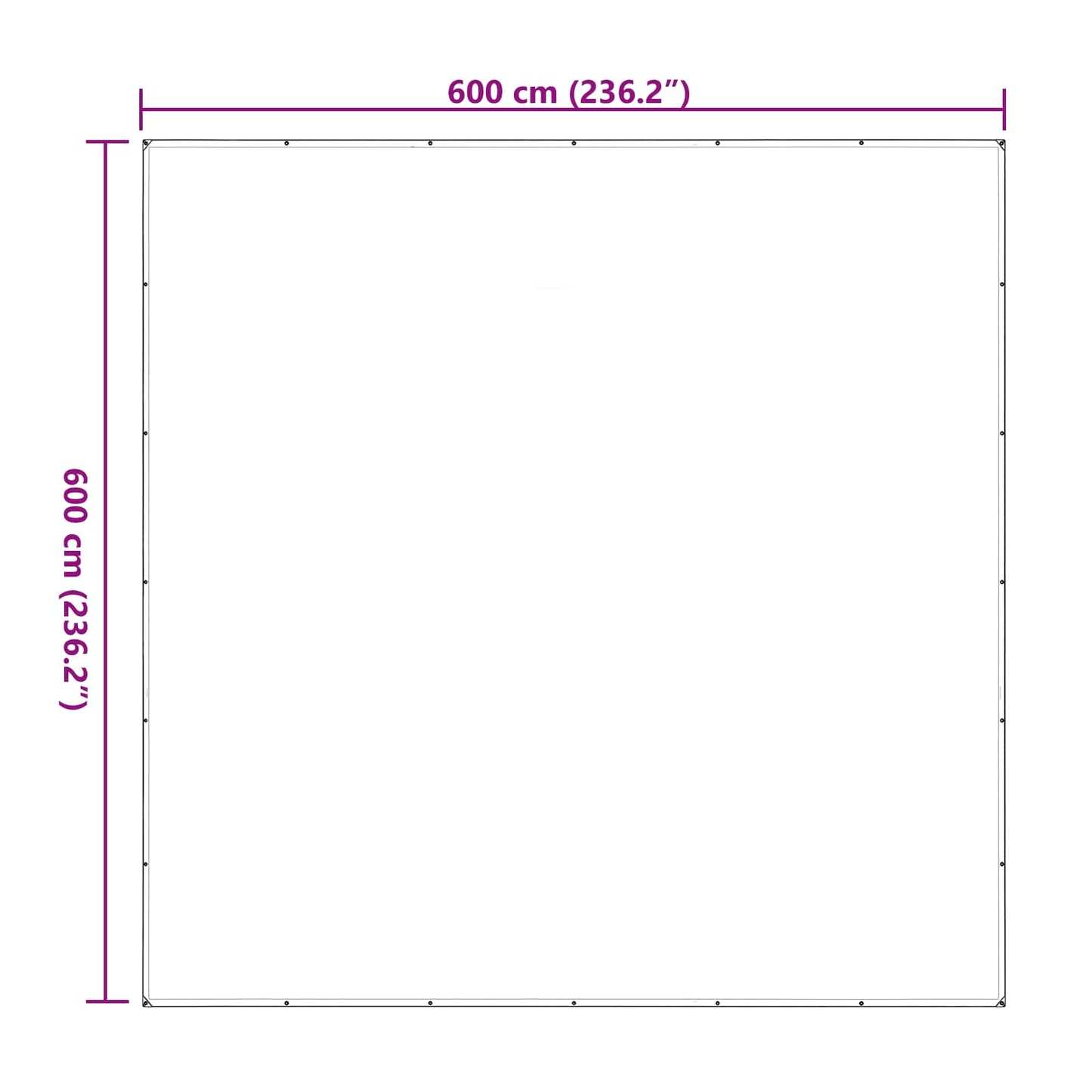 Pflanzenabdeckung Transparent 6 x 6 m PE