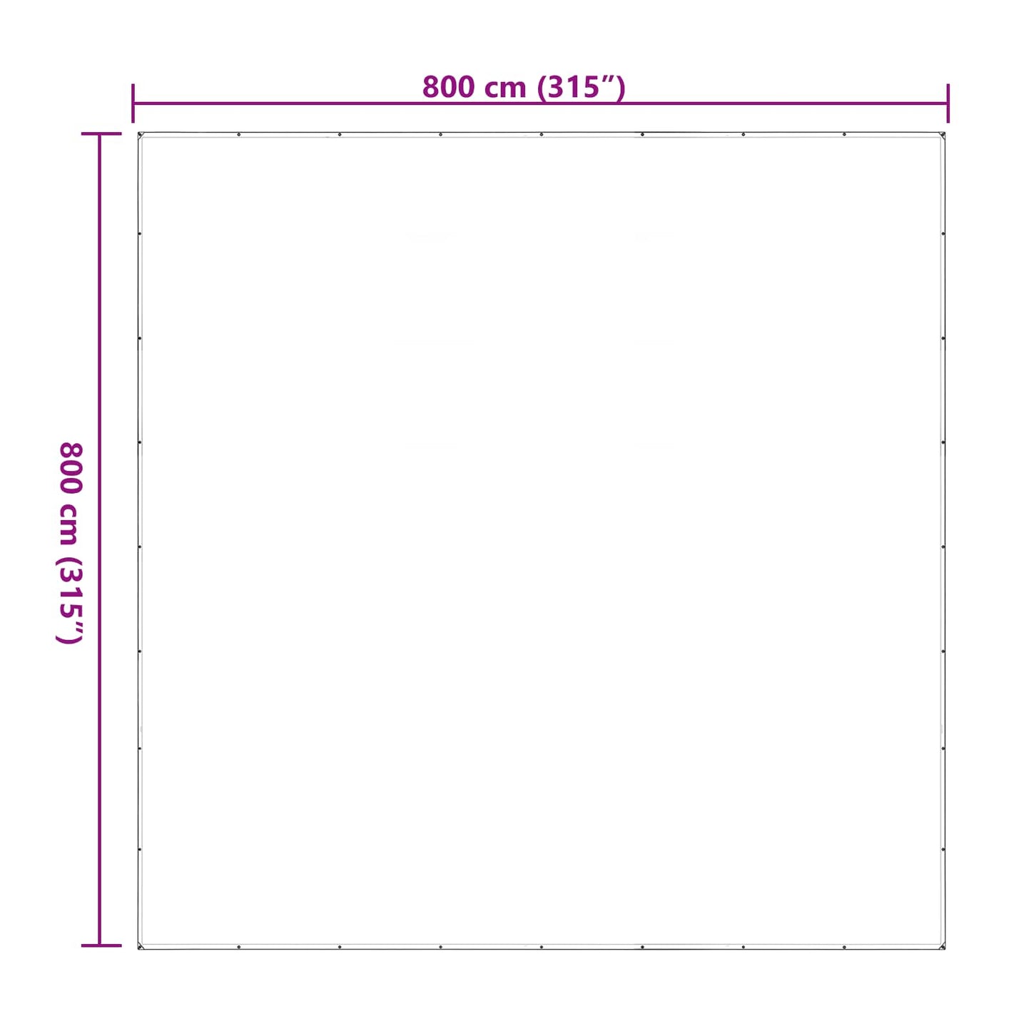 Pflanzenabdeckung Transparent 8 x 8 m PE