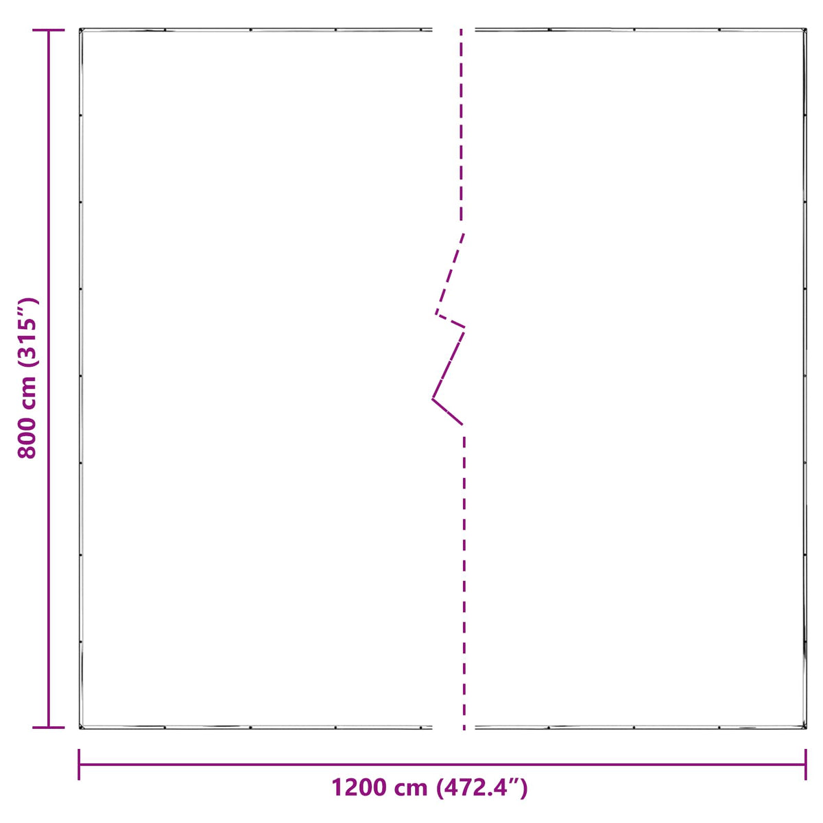 Pflanzenabdeckung 8 x 12 m PE Transparent