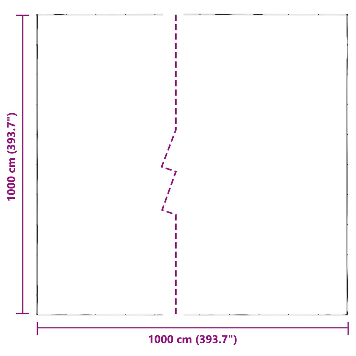 Pflanzenabdeckung 10 x 10 m PE Transparent