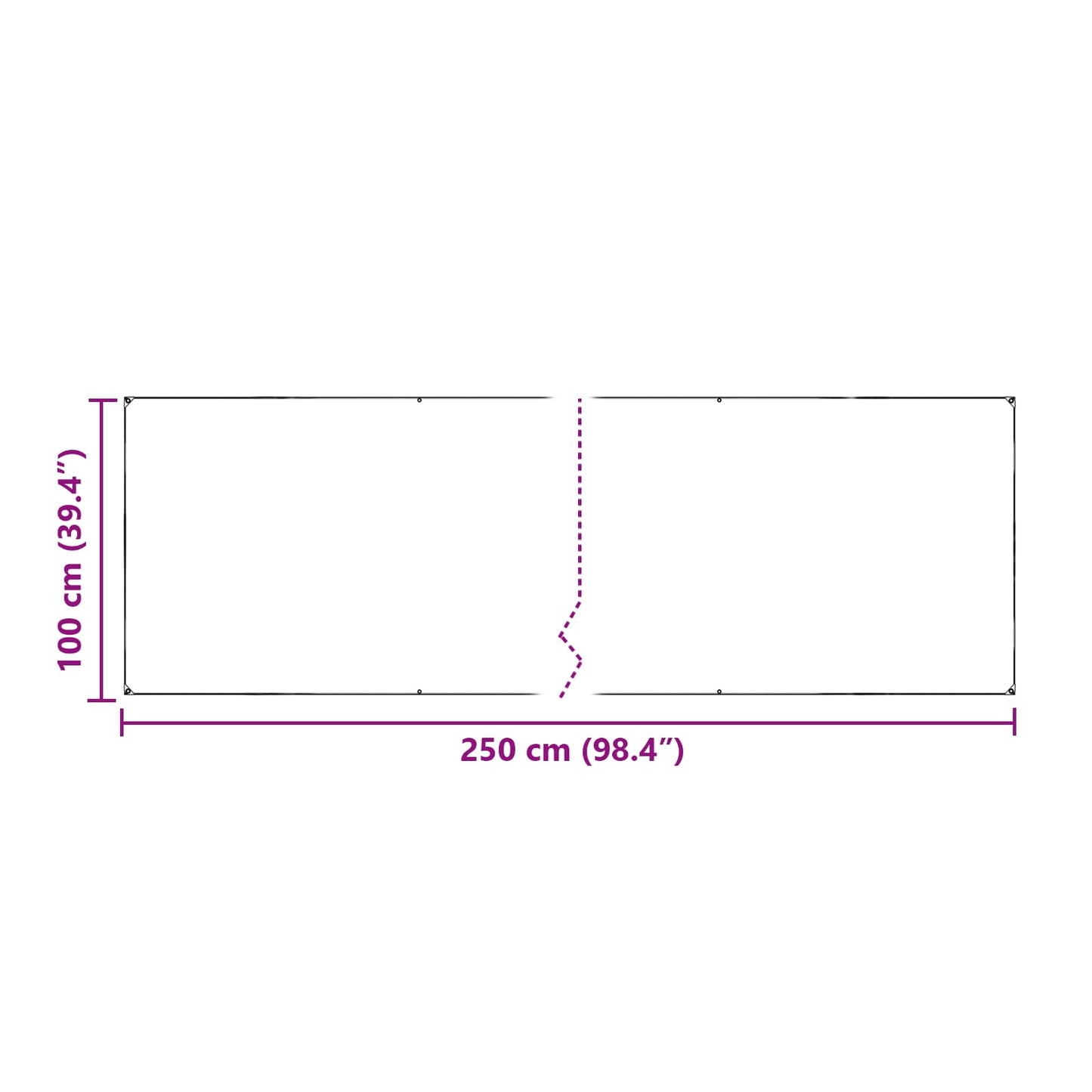 Pflanzenabdeckung Transparent 2,5 x 1 m PE