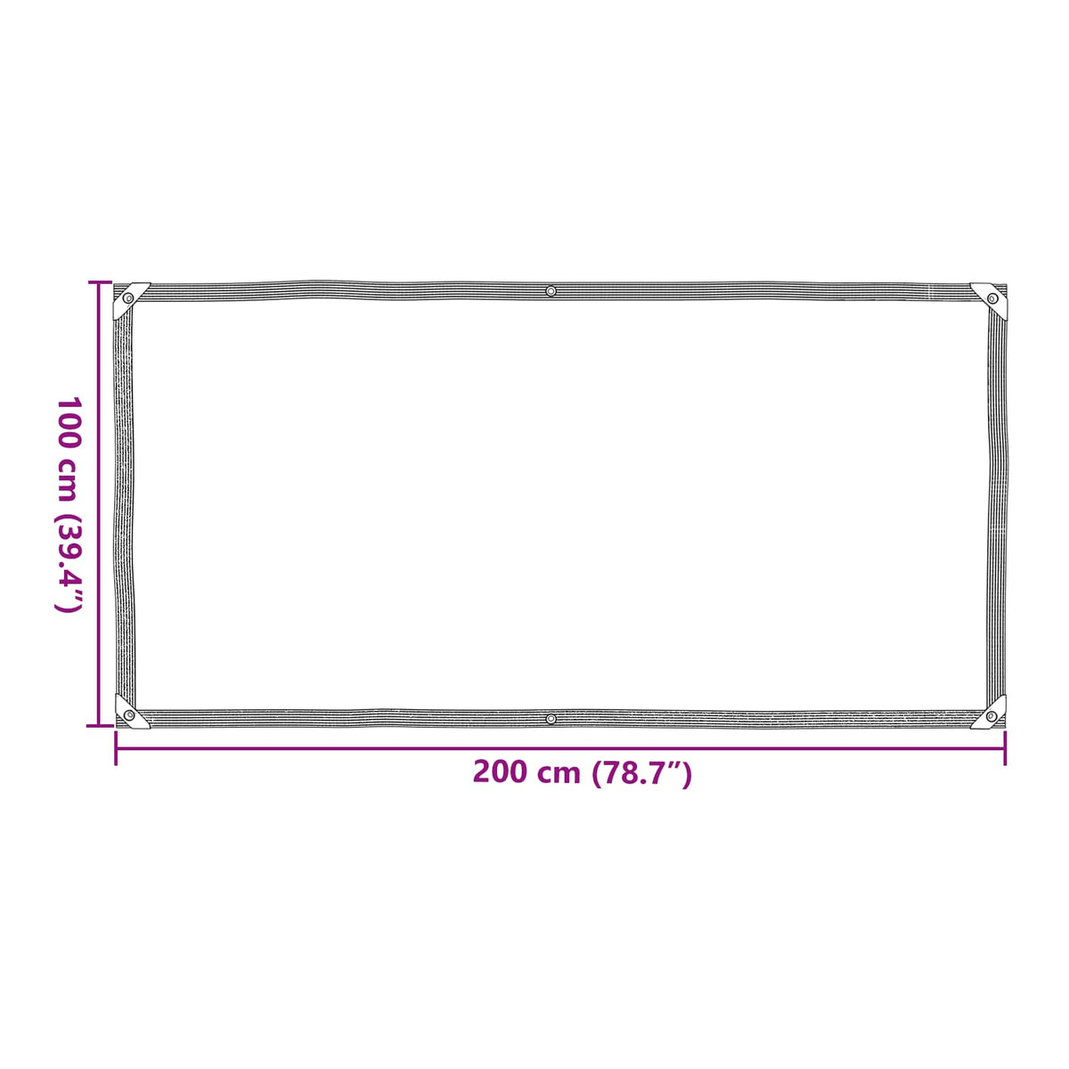 Pflanzenabdeckung 1 x 2 m PE Lichtdurchlässig
