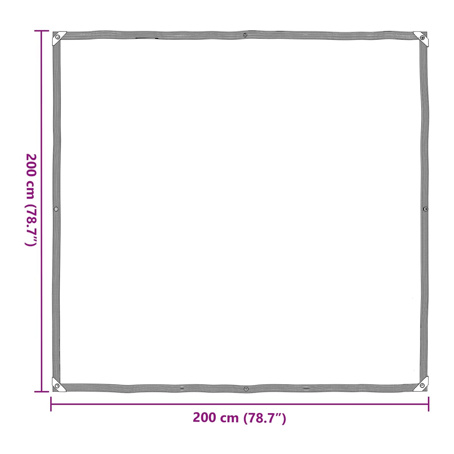 Pflanzenabdeckung Transparent 2 x 2 m PE