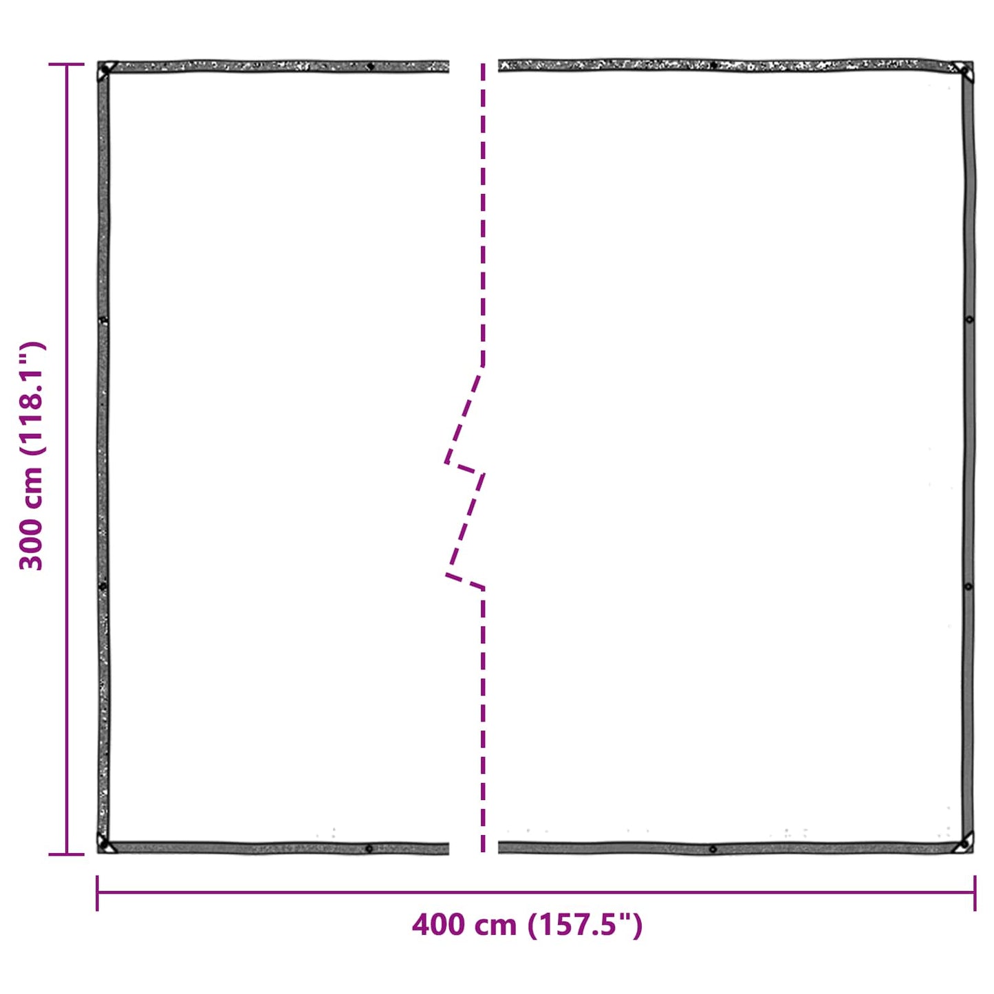 Pflanzenabdeckung Transparent 3 x 4 m PE