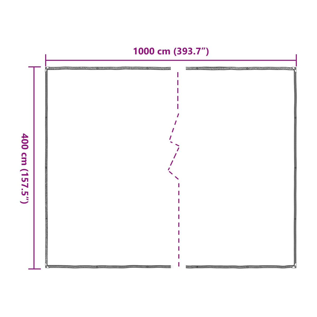 Pflanzenabdeckung 4 x 10 m PE Lichtdurchlässig