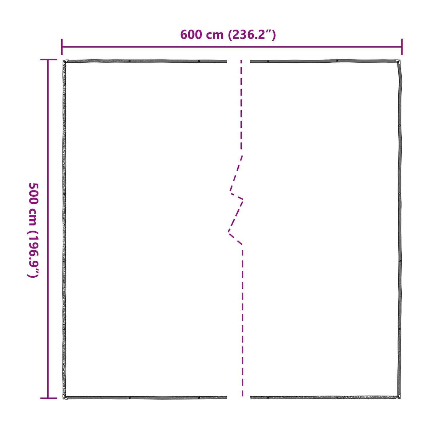 Pflanzenabdeckung Transparent 5 x 6 m PE