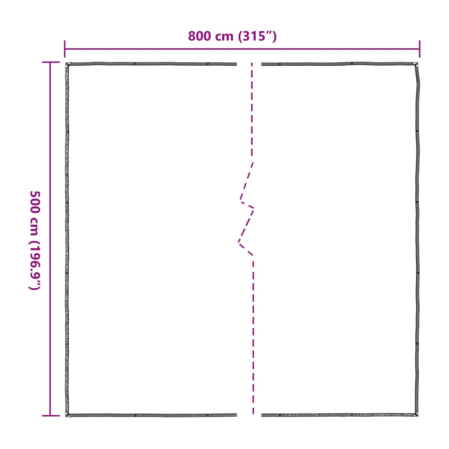 Pflanzenabdeckung Transparent 5 x 8 m PE