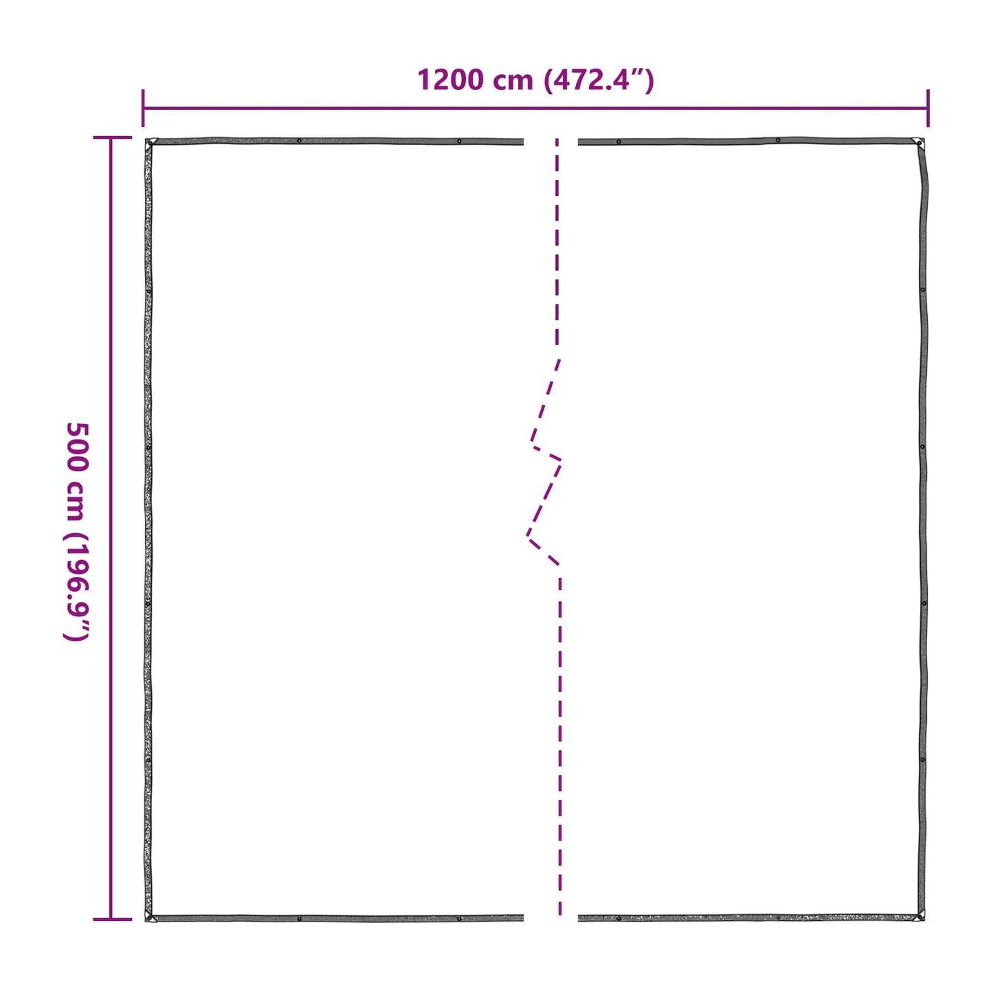 Pflanzenabdeckung Transparent 5 x 12 m PE