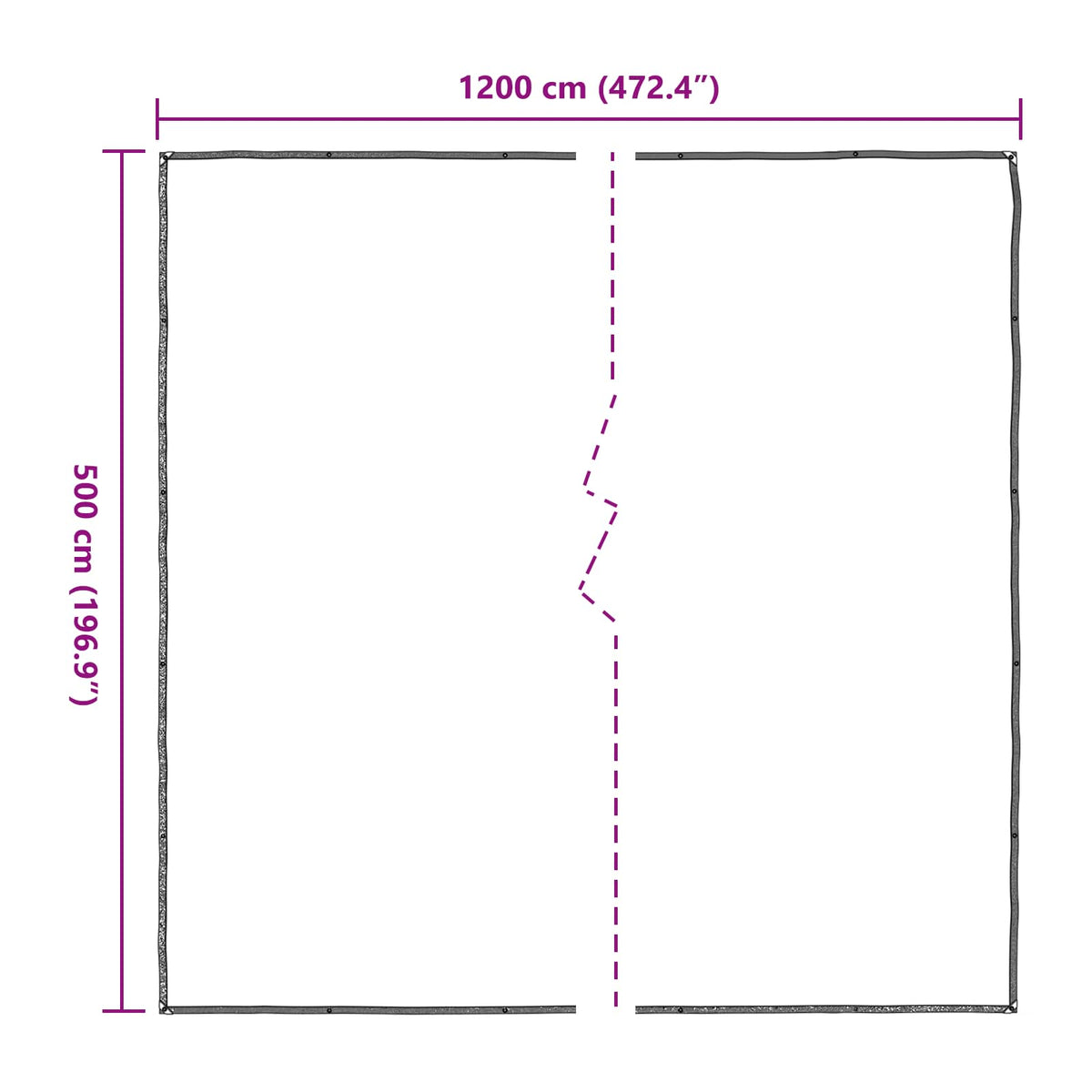 Pflanzenabdeckung 5 x 12 m PE Lichtdurchlässig