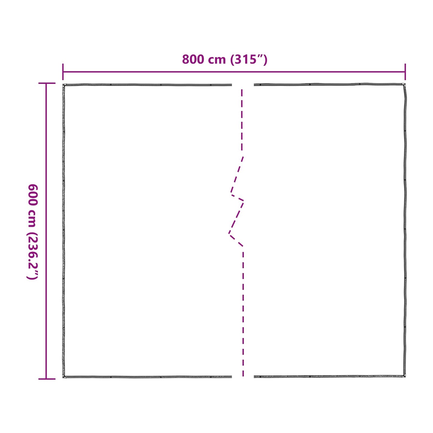 Pflanzenabdeckung Transparent 6 x 8 m PE