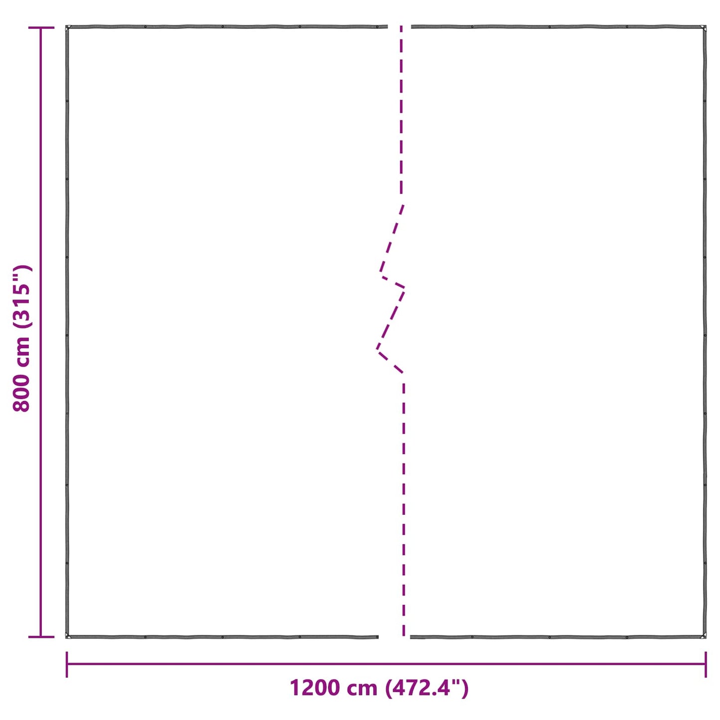 Pflanzenabdeckung Transparent 8 x 12 m PE