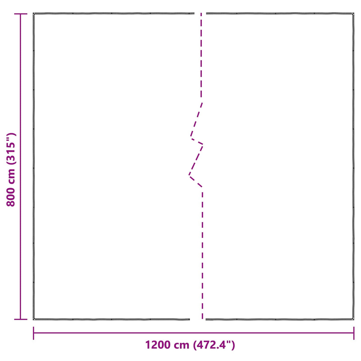 Pflanzenabdeckung 8 x 12 m PE Lichtdurchlässig