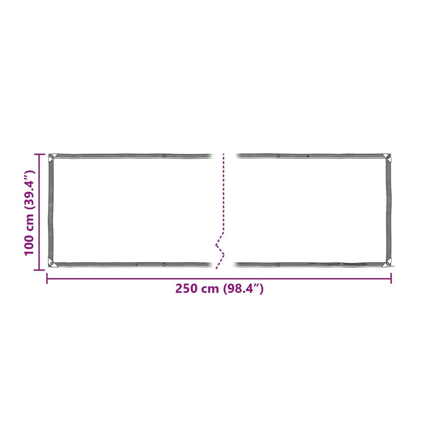 Pflanzenabdeckung Transparent 2,5 x 1 m PE