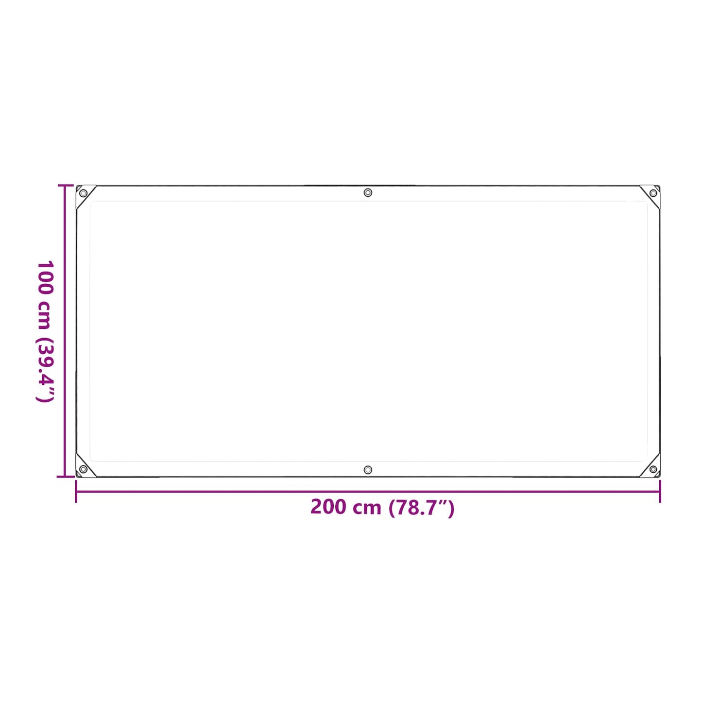 Pflanzenabdeckung Transparent 1 x 2 m PVC