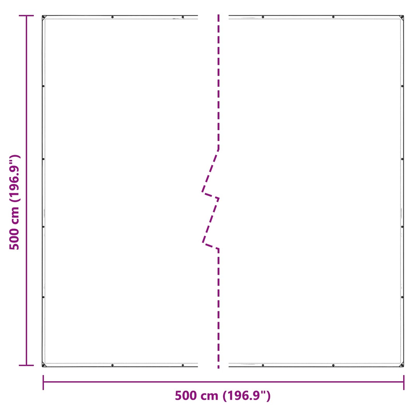 Pflanzenabdeckung Transparent 5 x 5 m PVC