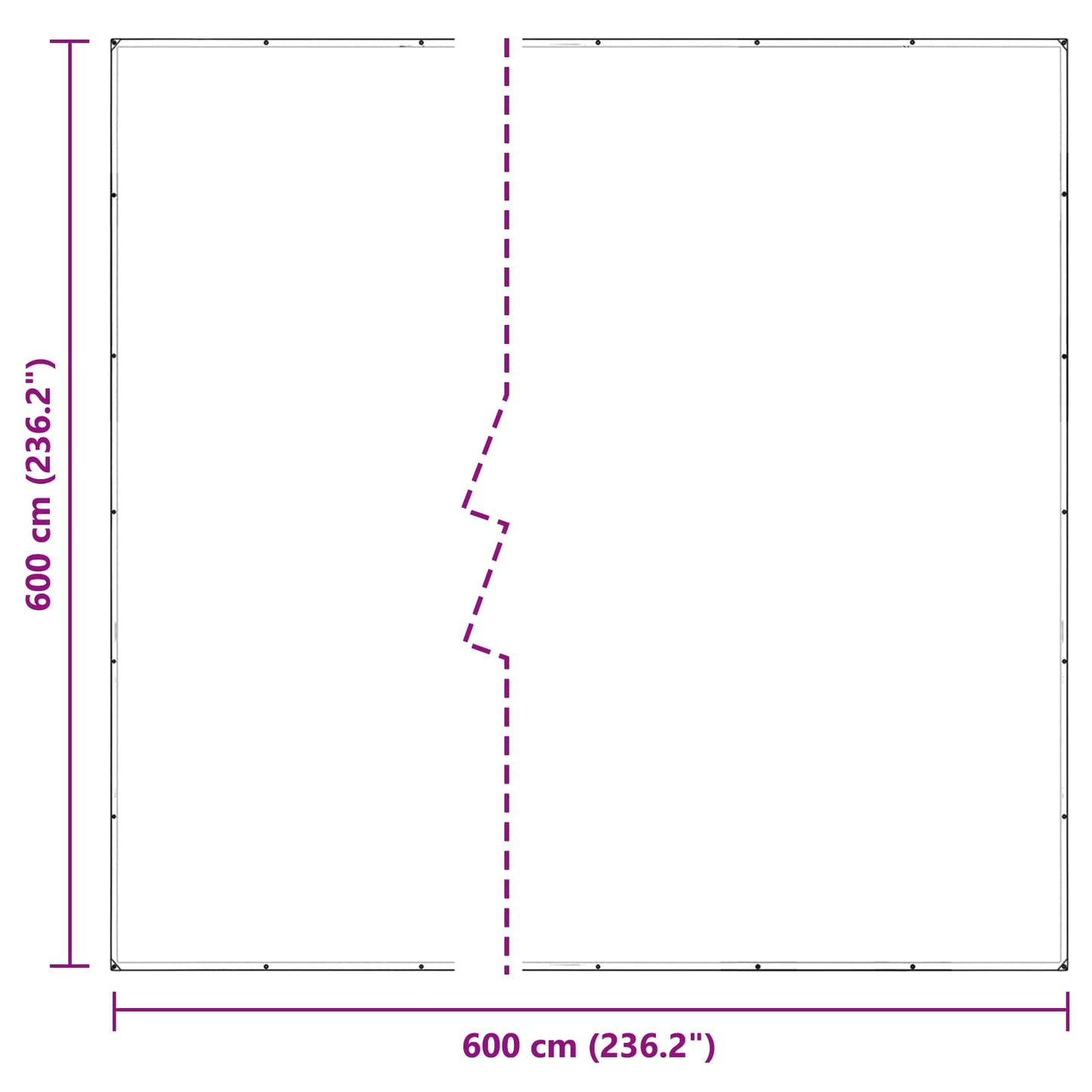 Pflanzenabdeckung Transparent 6 x 6 m PVC