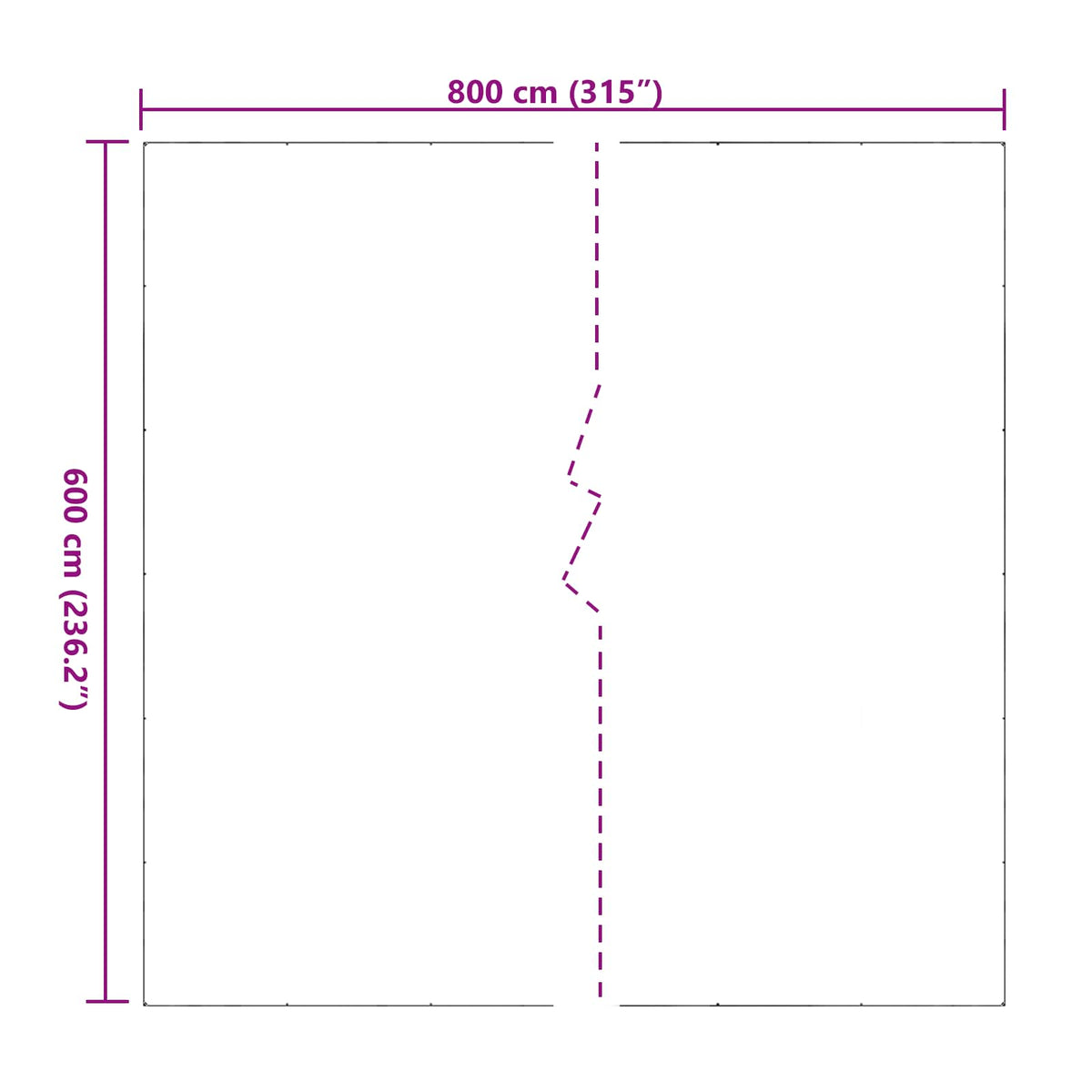 Pflanzenabdeckung 6 x 8 m PVC Transparent