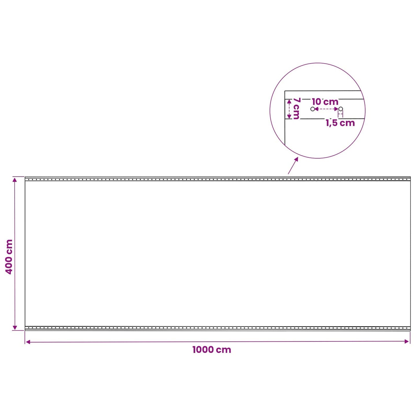 Plane mit Ösen 2 Stk. Grün 4 x 10 m 260 gsm PE