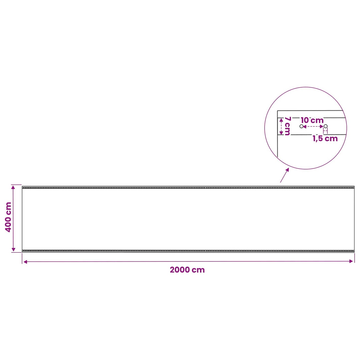Plane mit Ösen 2 Stk. Grün 4 x 20 m 260 gsm PE
