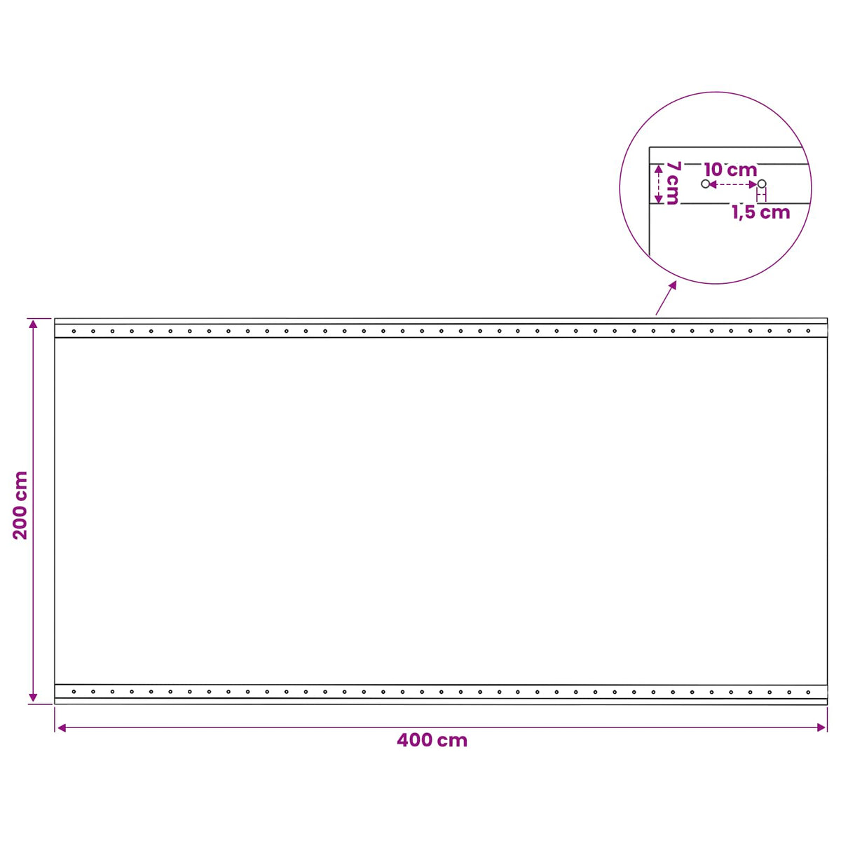 Leno-Plane Grün 2 x 4 m 260 gsm PE