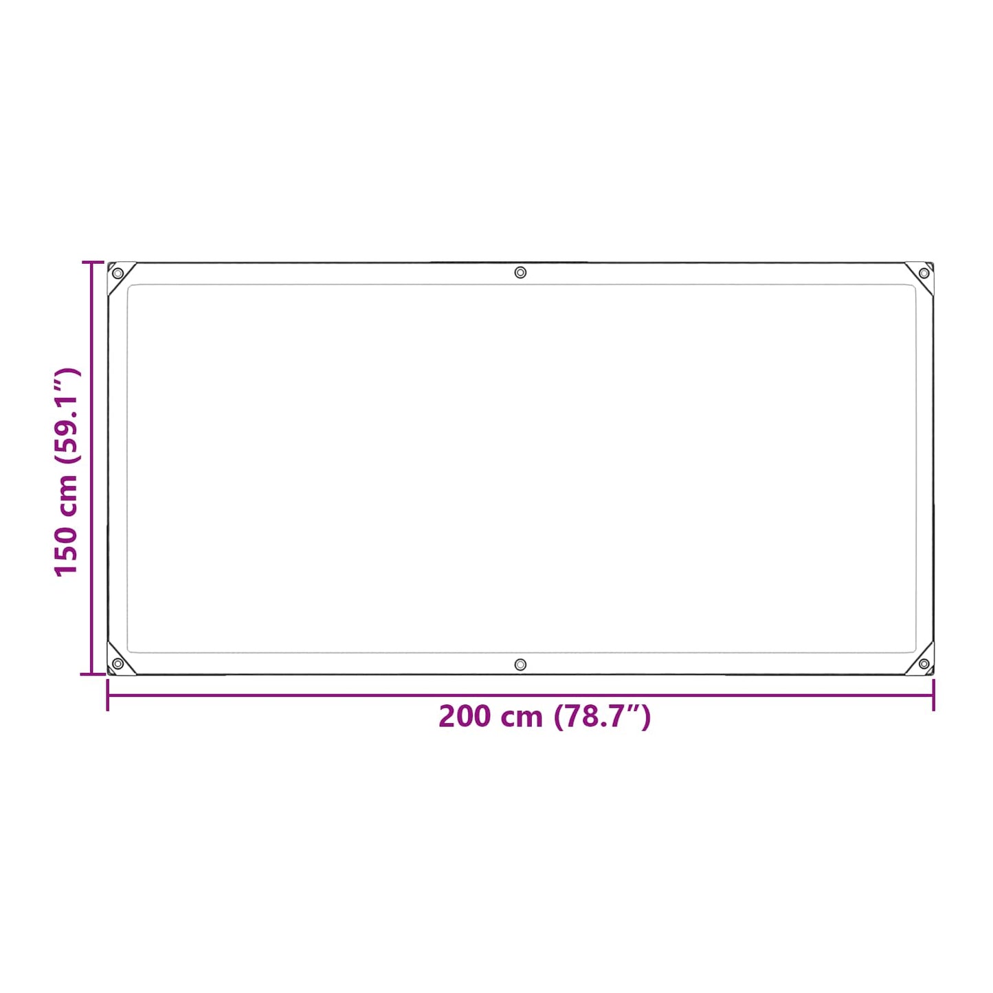 Abdeckplane 140 gsm Transparent 2 x 1,5 m PE