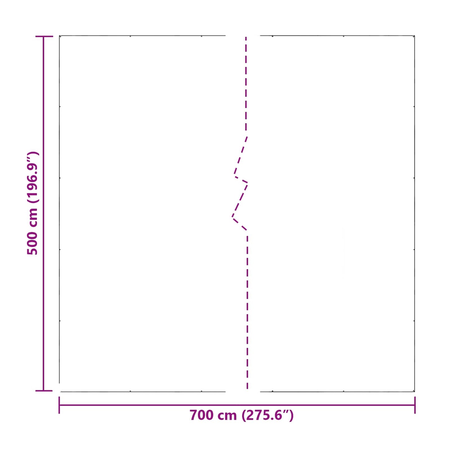 Abdeckplane 140 gsm Transparent 7 x 5 m PE