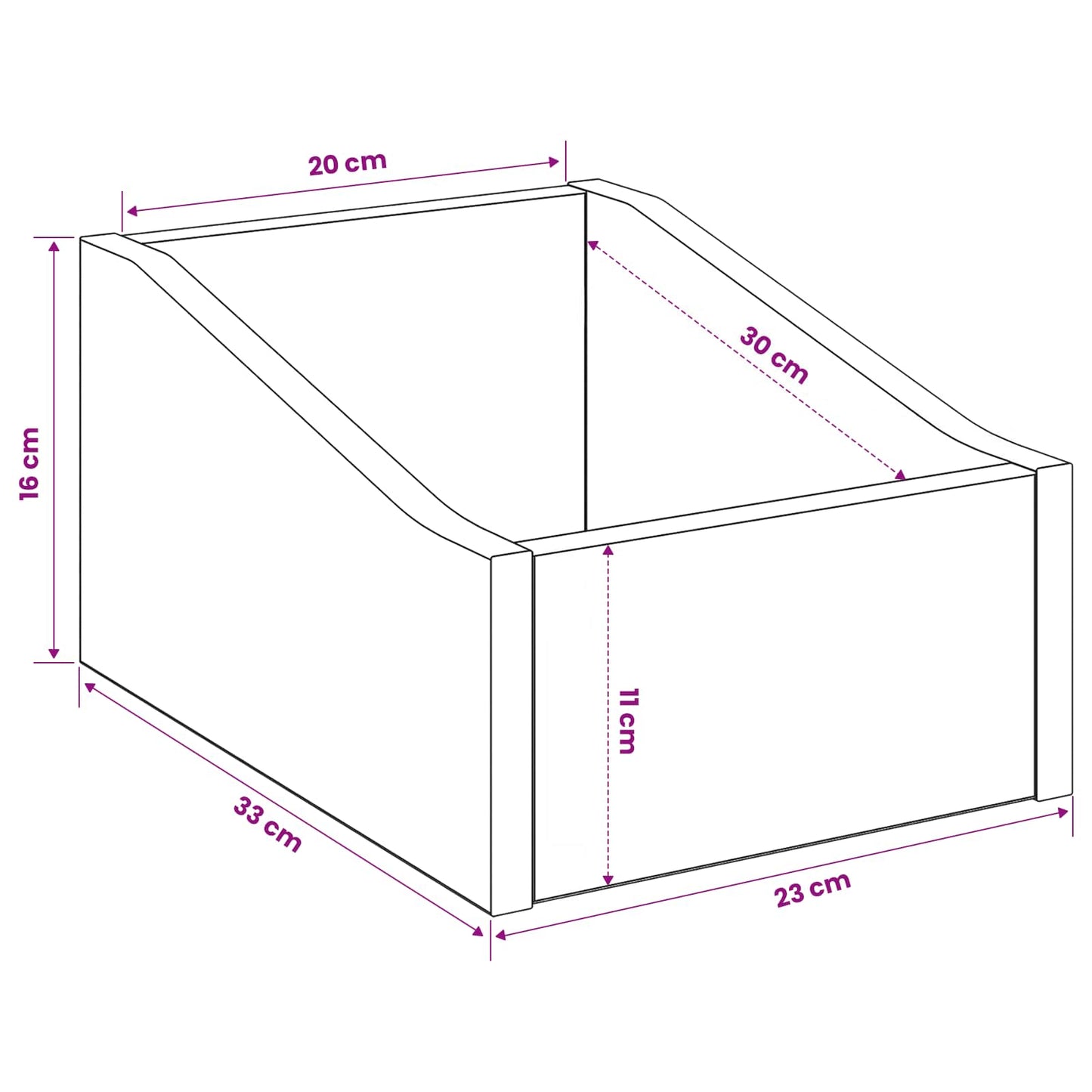 LP Plattenbox 2 Stk. Weiß 23 x 33 x 16 cm Holzwerkstoff