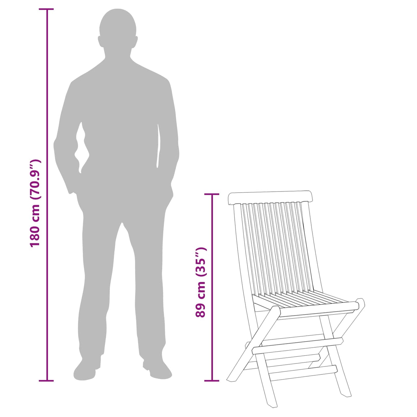 Garten Bistro Set 3 stk. Natur Massivholz Teak