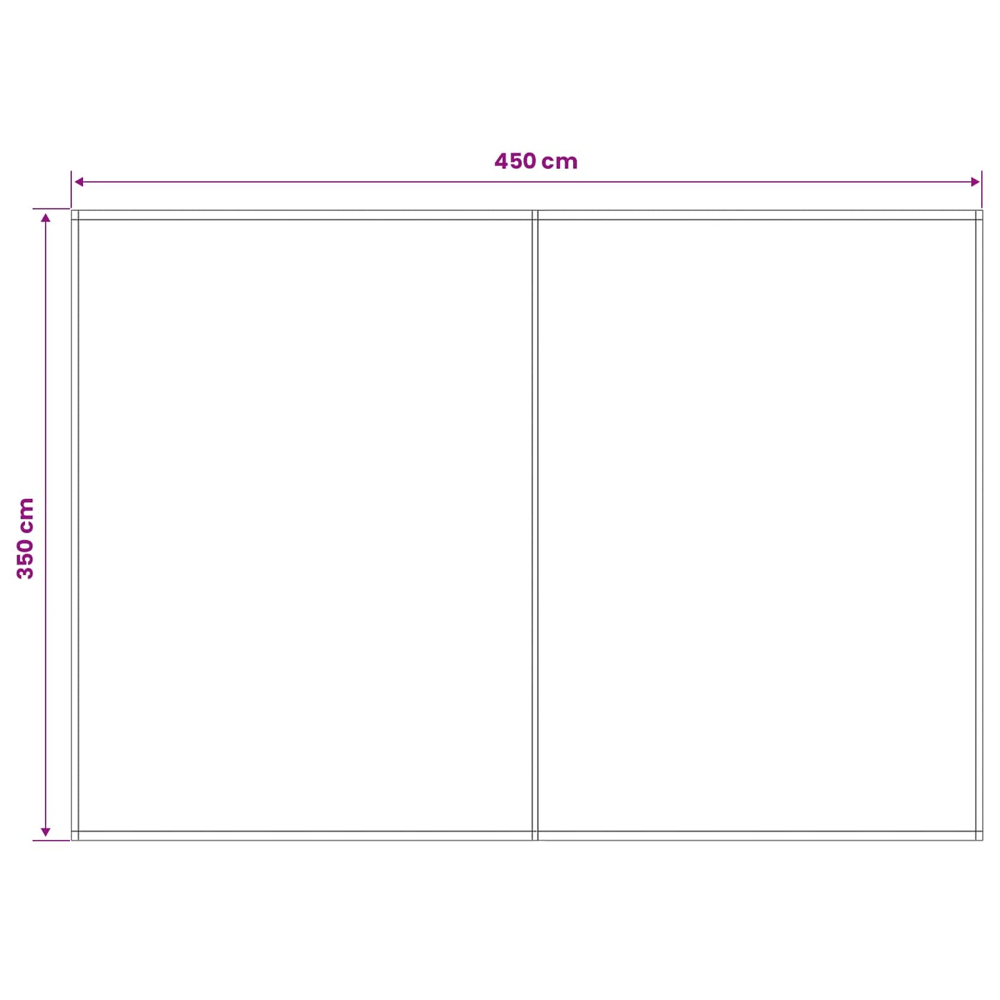 Markisenersatzstoff Anthrazit und Weiß 450 x 350 cm Polyester