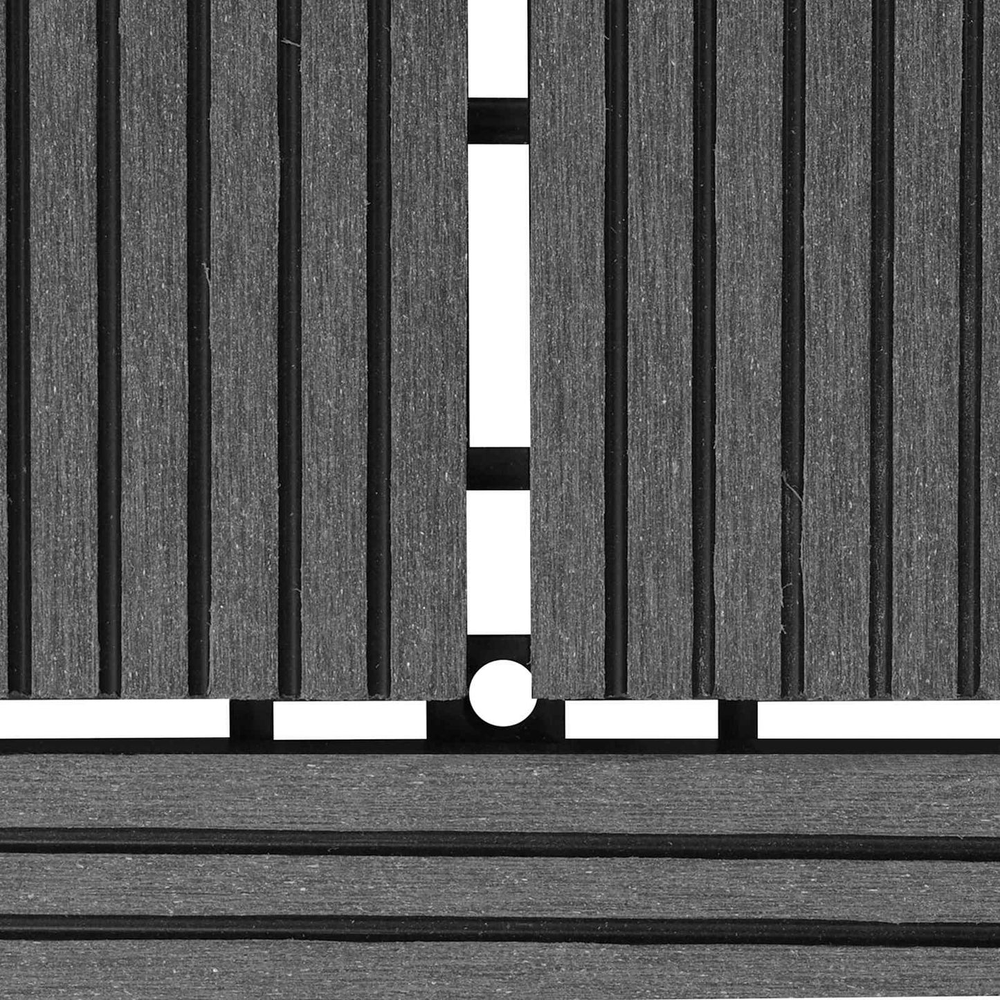 Terrassenfliese 22 stk. Grau 30 x 30 cm WPC