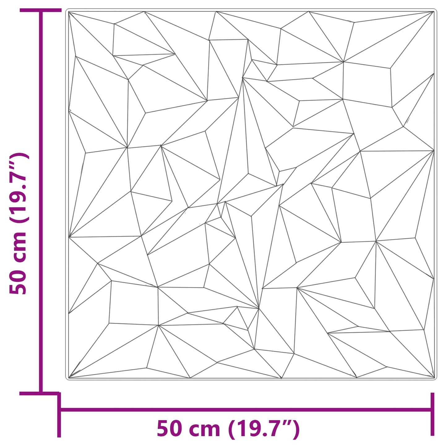 Wandpaneele 24 stk. 50 x 50 cm Amethyst Grün XPS Schaum