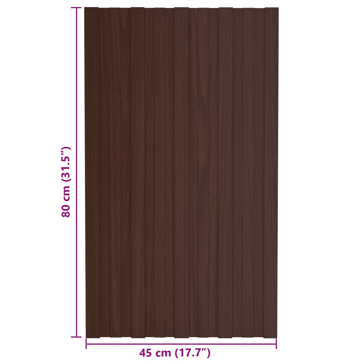 Dachpaneel 36 Stk. Braun 80 x 45 cm Verzinkter Stahl