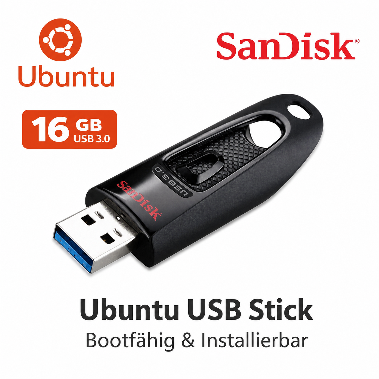 ubuntu USB Stick 16 GB – bootfähig und installierbar
