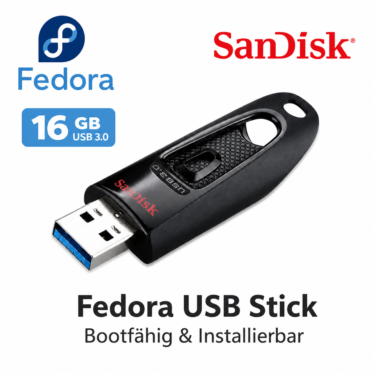 fedora USB Stick 16 GB – bootfähig und installierbar