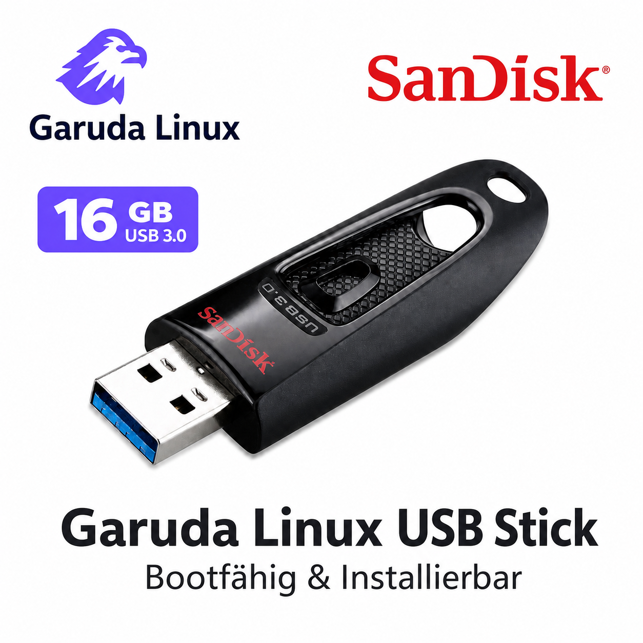 garuda linux USB Stick 16 GB – bootfähig und installierbar