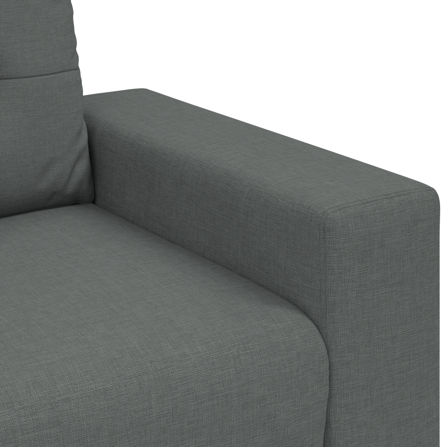 Sofa Set mit Kissen mit Kissen Grau Stoff