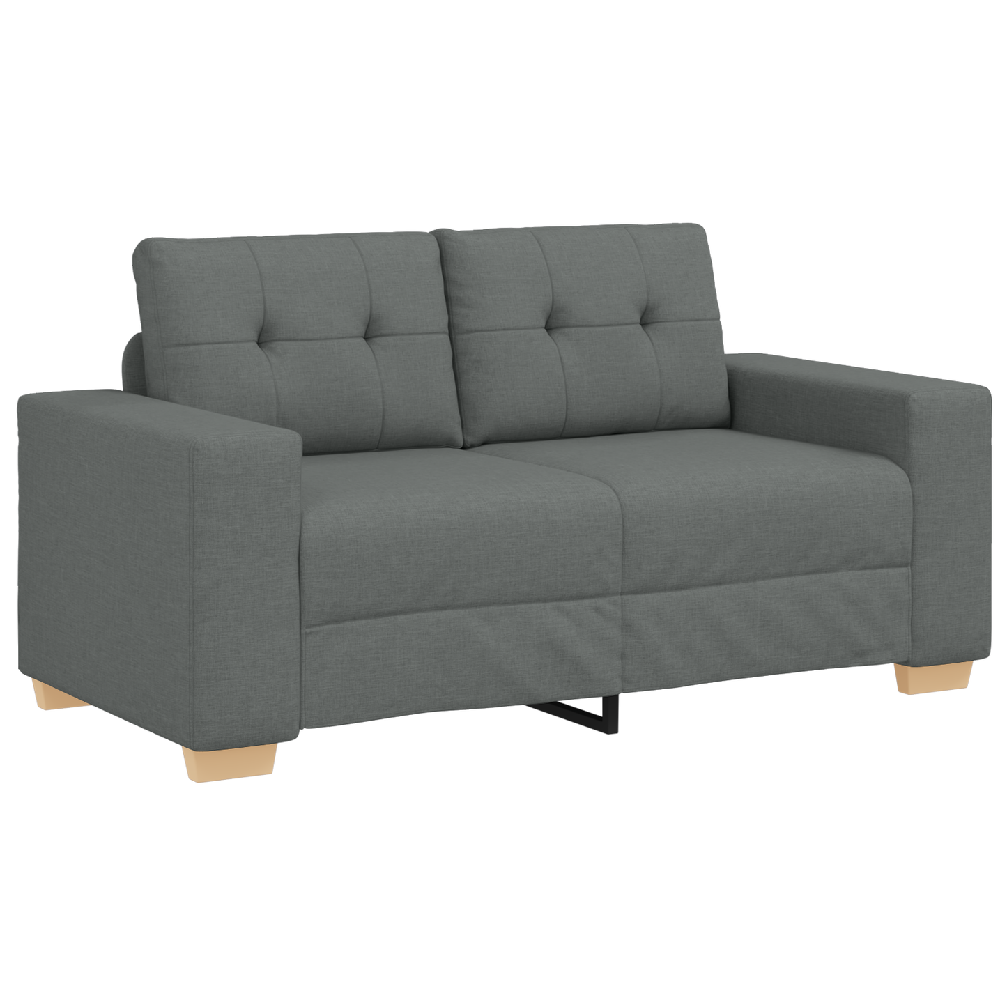 Sofa Set mit Kissen mit Kissen Grau Stoff