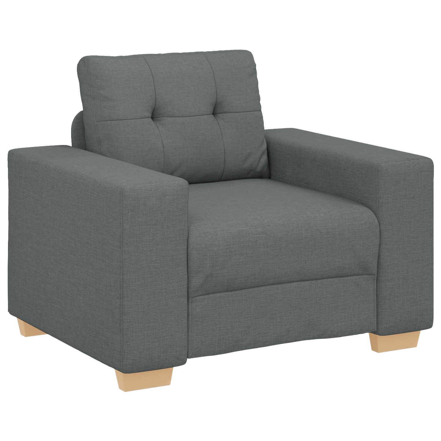 Sofa Set mit Kissen mit Kissen Grau Stoff