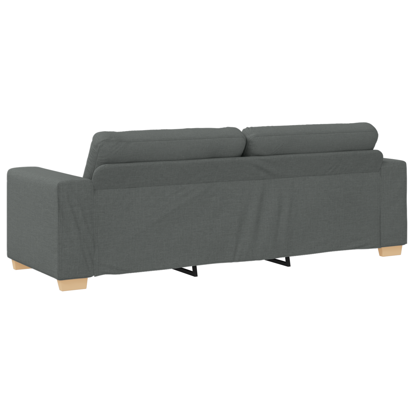 Sofa Set mit Kissen mit Kissen Grau Stoff