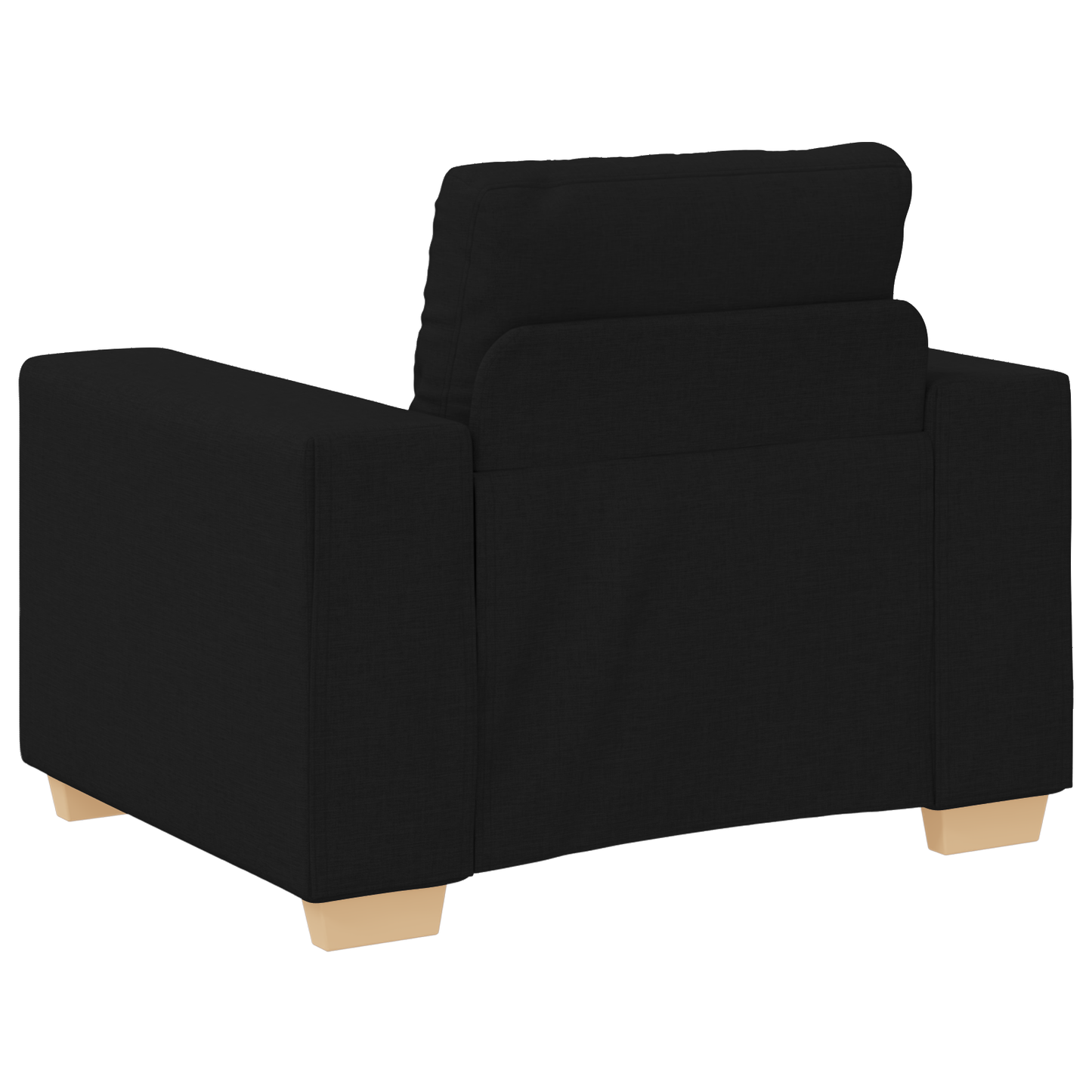 Sofa Set mit Kissen mit Kissen Schwarz Stoff