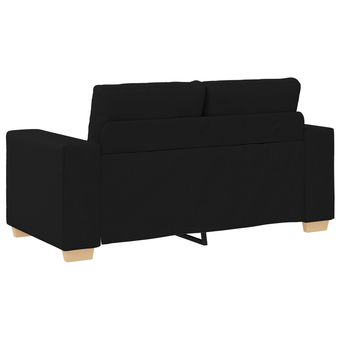 Sofa Set mit Kissen mit Kissen Schwarz Stoff