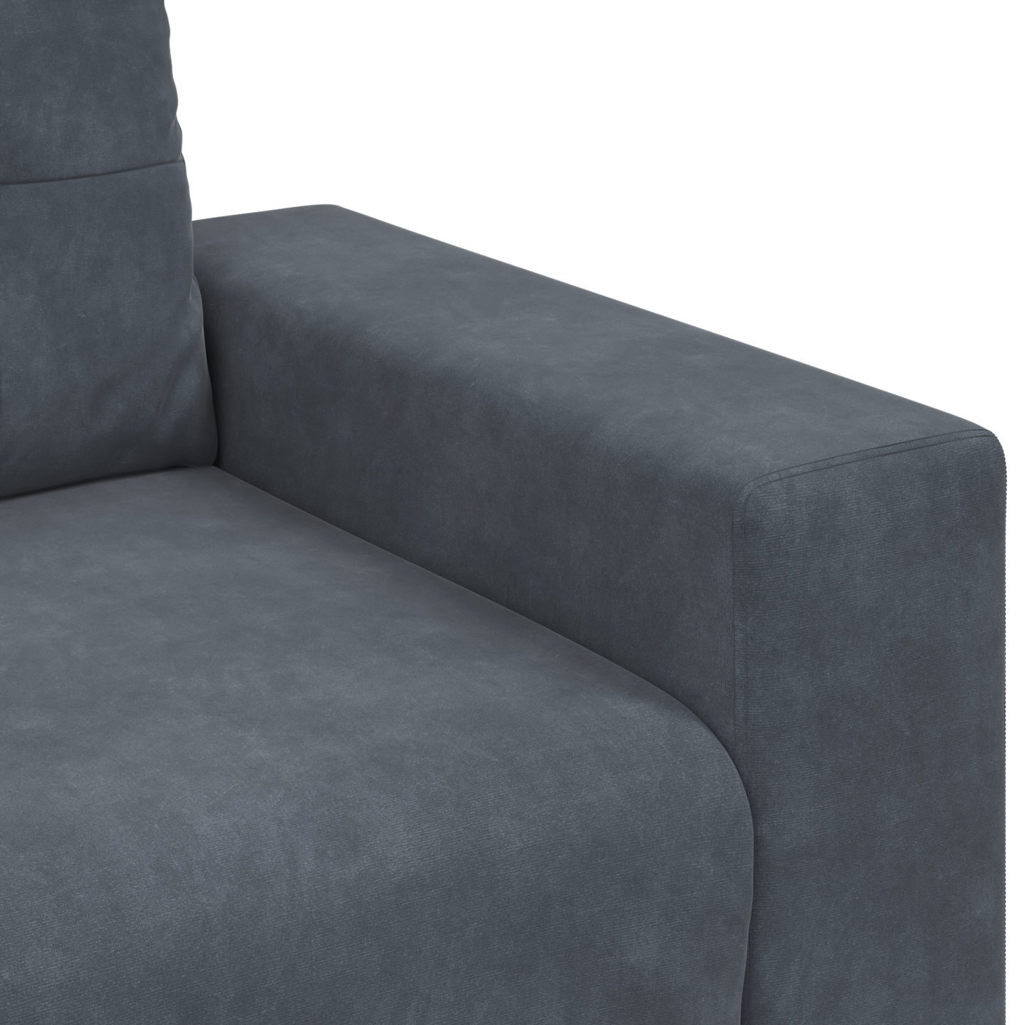 Sofa Set mit Kissen mit Kissen 3 pcs Grau 221 x 78 x 80 cm Samt