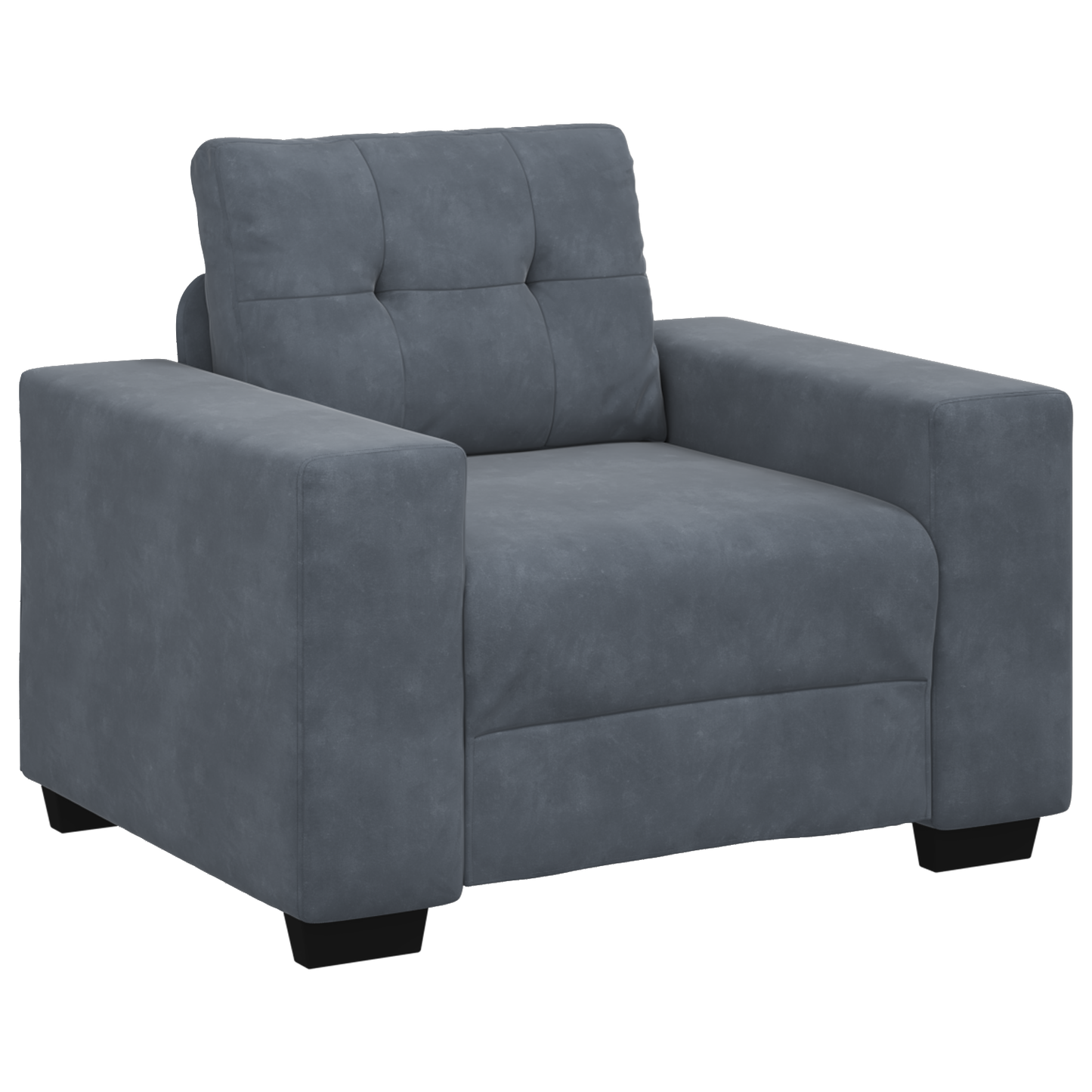 Sofa Set mit Kissen mit Kissen 3 pcs Grau 221 x 78 x 80 cm Samt