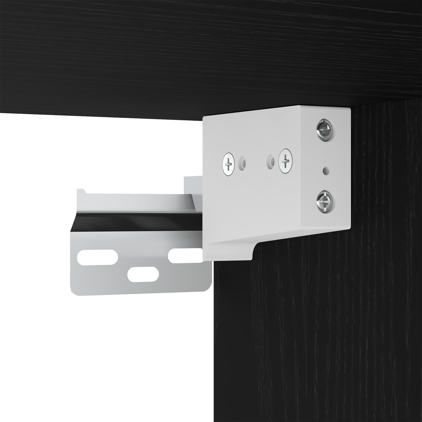 10-teiliges TV Schrank Set - Wandmontiertes schwarzes Eichenholz