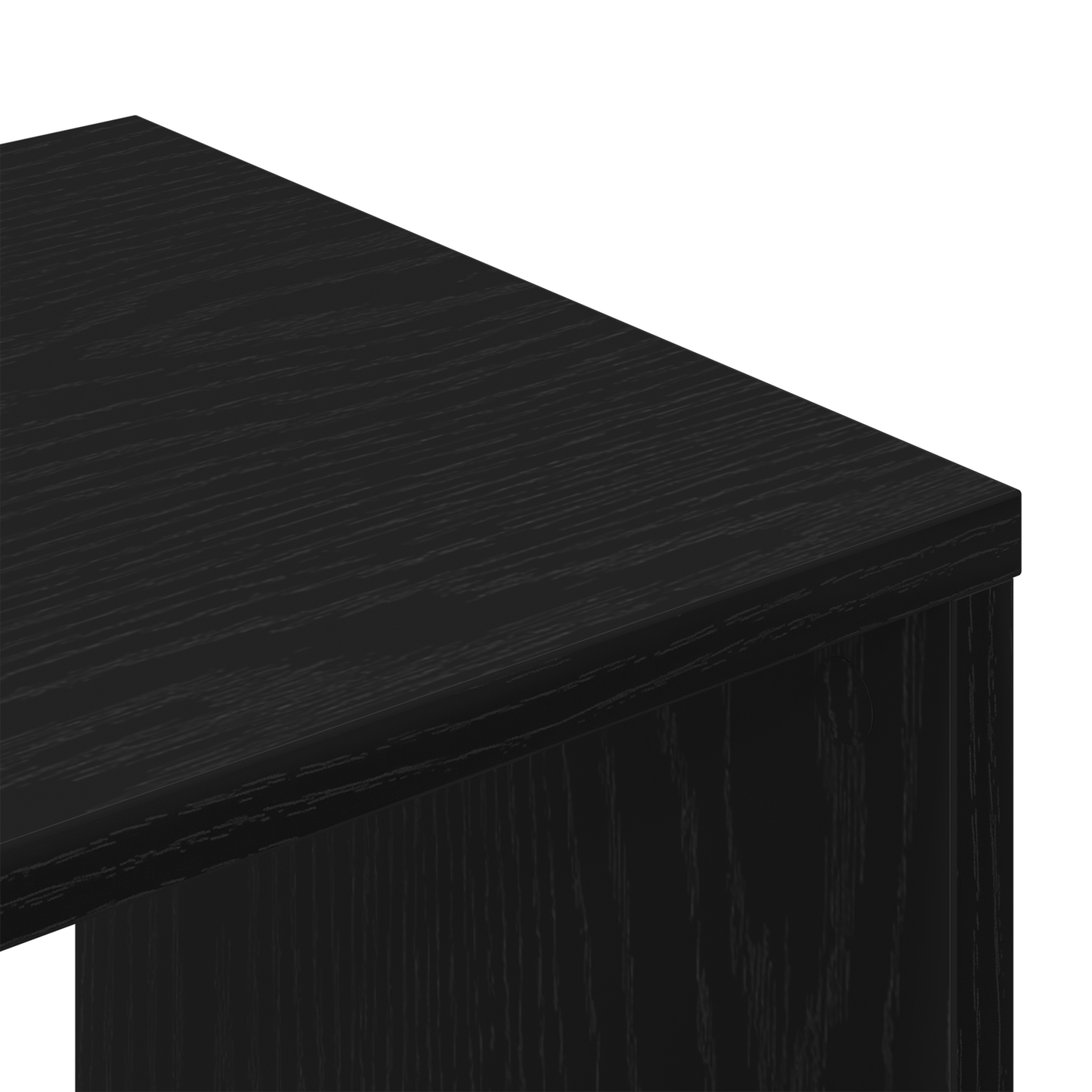 10-teiliges TV Schrank Set - Wandmontiertes schwarzes Eichenholz
