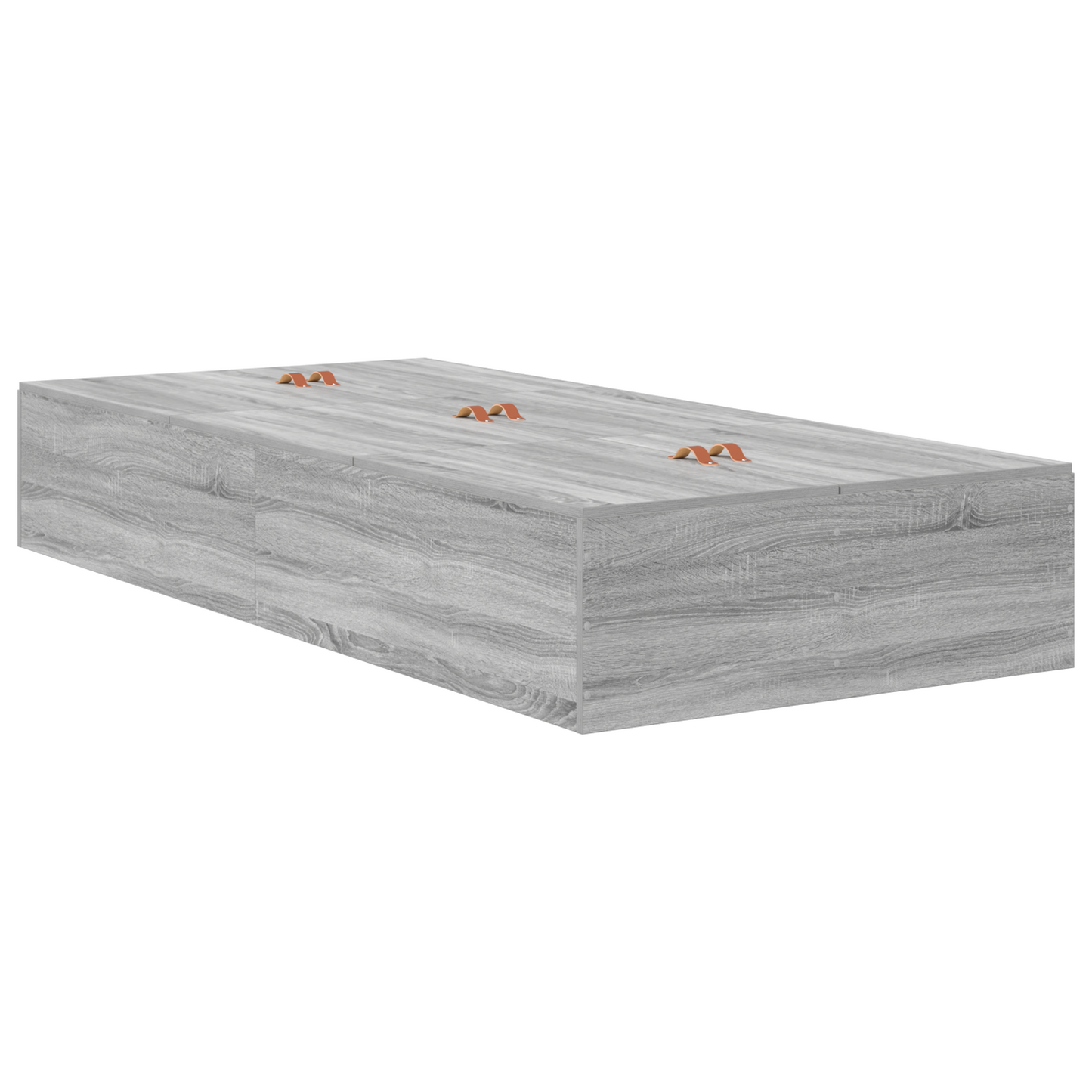 Aufbewahrungsbettgestell Grau Sonoma 80x200 cm