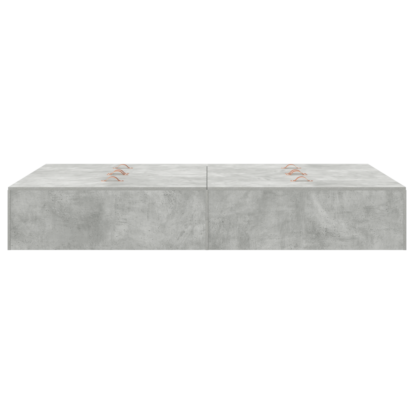 Aufbewahrungsbettgestell Beton Grau 120x190 cm