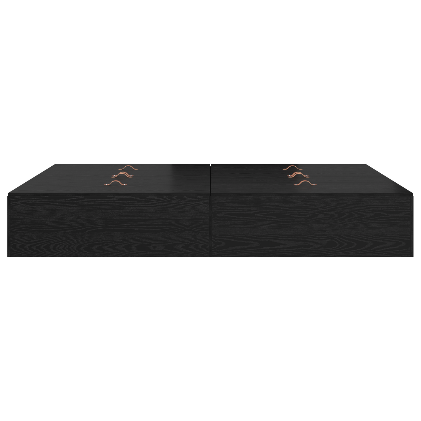 Aufbewahrungsbettgestell Schwarze Eiche 135x190 cm