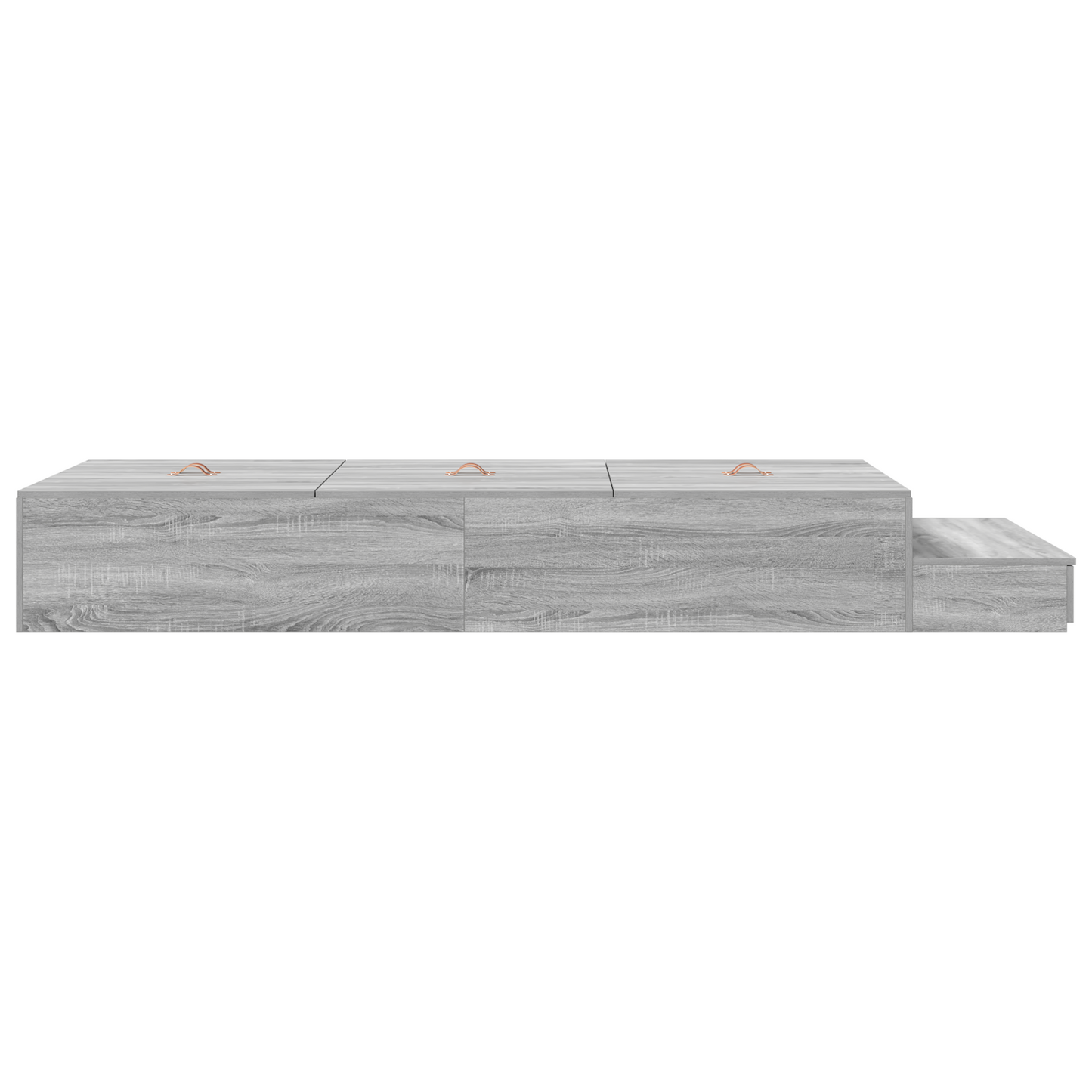 Aufbewahrungsbettgestell Grau Sonoma 90x200 cm