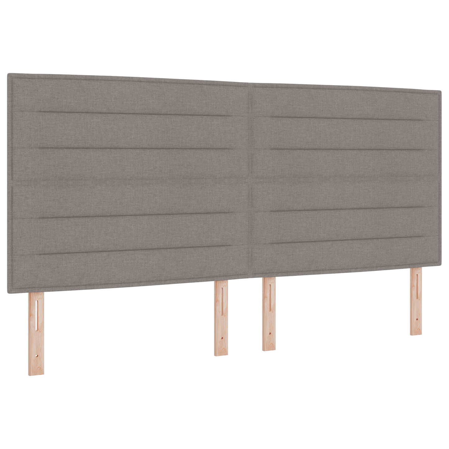 Taupe Boxspringbett mit Matratze 200x200 cm Stoff